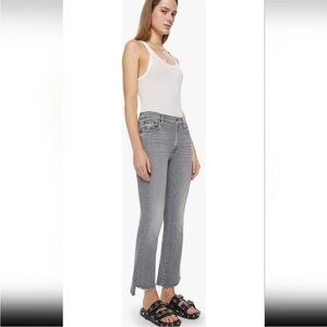 NEW MOTHER The Insider Crop Step Fray Jeans in Noted Size 25